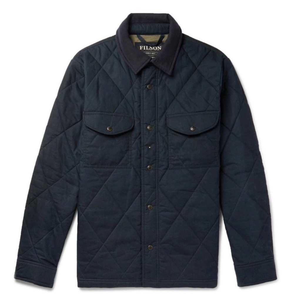 Filson Men's Navy Quilted Shirt Jacket - Picture 4 of 14
